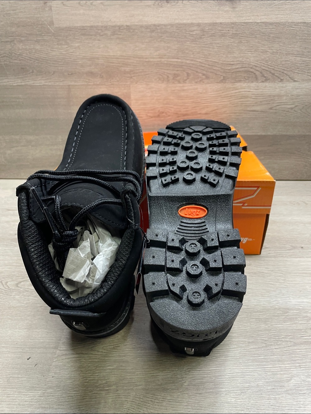 Men's Black Lace-Up Work Boots #611